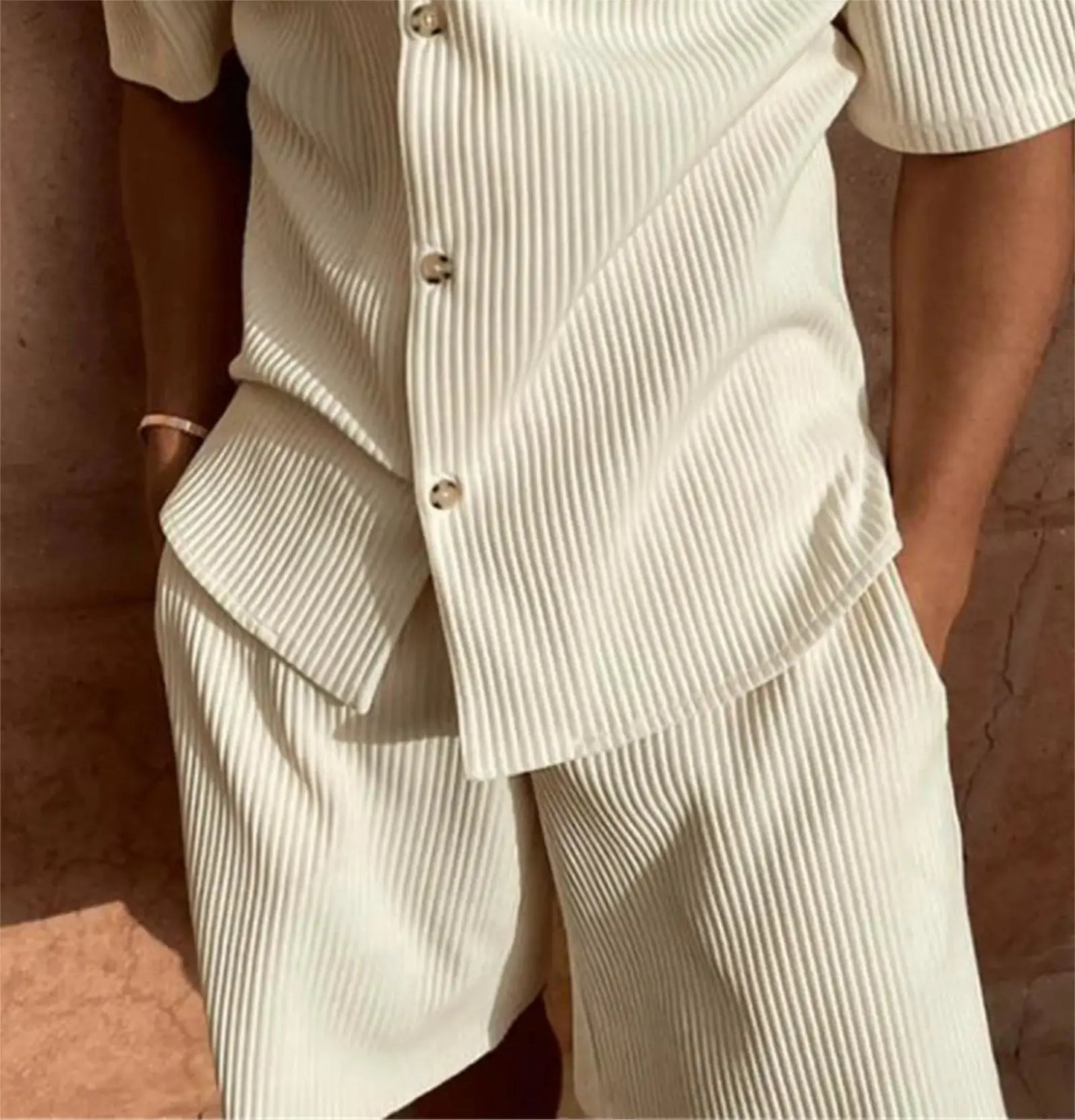Elegant Velvet Corduroy Set with Shirt and Shorts - PRE ORDER